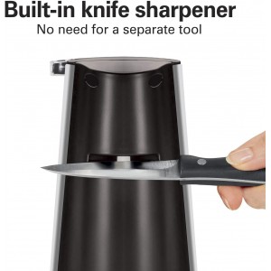 Hamilton Beach Extra-Tall Electric Automatic Can Opener with Easy-Clean Detachable Cutting Lever, Cord Storage, Knife Sharpener, Brushed Stainless Steel (76700)
