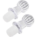 Chef Craft Select Plastic Bottle Stoppers, 2 piece set, Clear