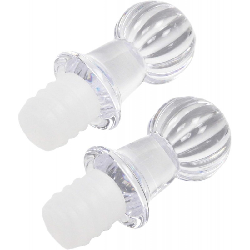 Chef Craft Select Plastic Bottle Stoppers, 2 piece set, Clear