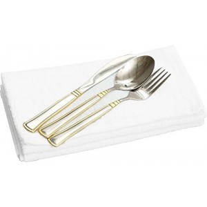 Utopia Towels Kitchen Bar Mops, Pack of 12, 16 by 19 Inches, 100% Cotton Super Absorbent White Towels, Multi-Purpose Cleaning Towels for Home and Kitchen Bars