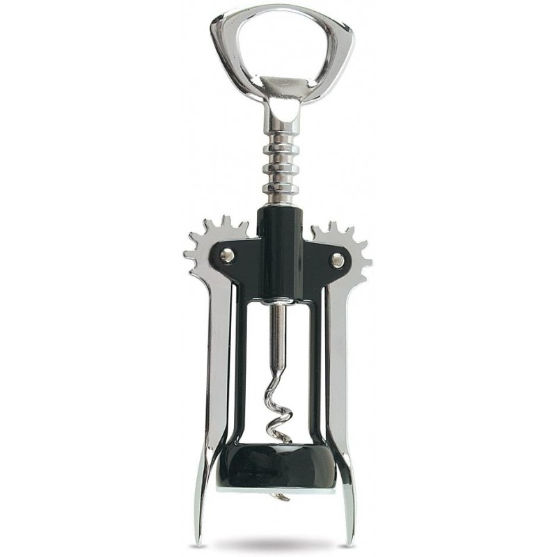 Deluxe Wing Corkscrew Chrome/Black Carded #80-101-C