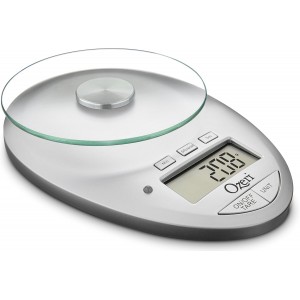 Ozeri Pro II Digital Kitchen Scale with Removable Glass Platform and Countdown Kitchen Timer (1 g to 12 lbs Capacity)