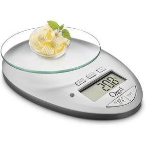 Ozeri Pro II Digital Kitchen Scale with Removable Glass Platform and Countdown Kitchen Timer (1 g to 12 lbs Capacity)