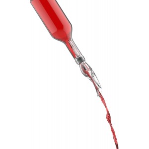 Host Tilt Variable Wine Aerator Pourer, Preserve Wine, Bottle Sealer, Wine Stopper, Drip Free Pourer, Aerating Wine Cork Spout, BPA-Free Plastic, Stand Included, Clear