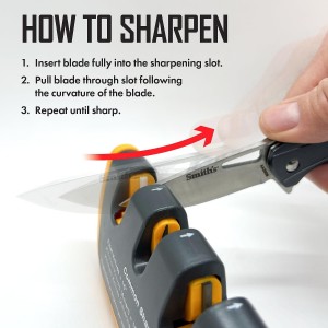 Smiths Adjustable Manual Knife Sharpener Gray/Yellow S-50264