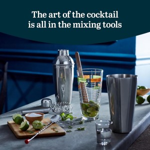 Libbey Mixologist 9-Piece Cocktail Set, Clear, 20 oz (80787)