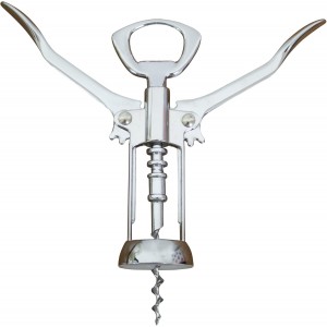 IMUSA USA Winged Corkscrew for Wine and Beer Bottles