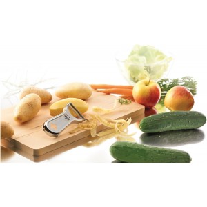 Kuhn Rikon Swiss Metal Peeler 4”, Stainless Steel