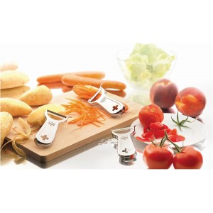 Kuhn Rikon Swiss Metal Peeler 4”, Stainless Steel