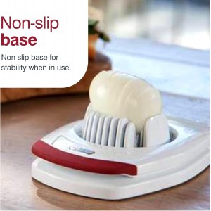 ZYLISS Egg Slicer - Non Slip, Egg Cutter and Wedger with Built in Shell Piercer