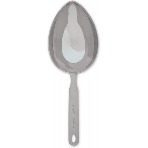 RSVP International Endurance Stainless Steel Measuring Scoop Collection, Oval, 1-Cup
