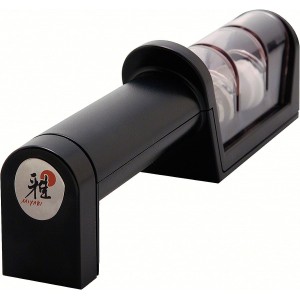 ZWILLING MIYABI Knife Sharpener, Ceramic & Diamond Discs, Matte Black