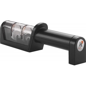 ZWILLING MIYABI Knife Sharpener, Ceramic & Diamond Discs, Matte Black