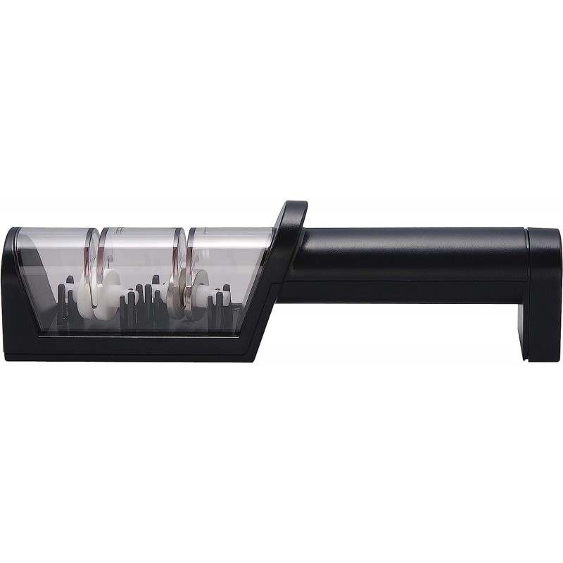 ZWILLING MIYABI Knife Sharpener, Ceramic & Diamond Discs, Matte Black