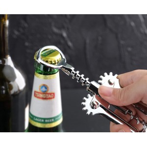 New Star Foodservice 48209 Zinc Alloy Wing Corkscrew, 7-Inch