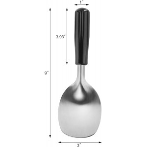New Star Foodservice 34363 Stainless Steel 18/8 Espresso Frothing Spade & Ice Cream Spade Bakelite Handle, Silver