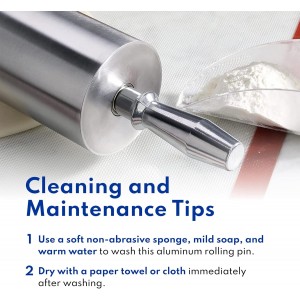 New Star Foodservice Extra Heavy Duty Restaurant Aluminum Rolling Pin, 18