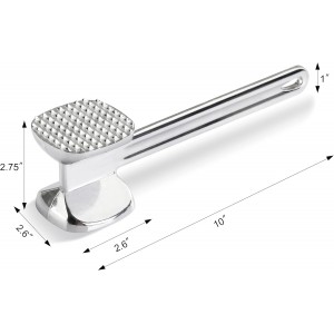 New Star Foodservice 36374 Heavy Duty Cast Aluminum Meat Tenderizer, 10-Inch