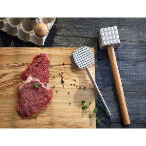 New Star Foodservice 36374 Heavy Duty Cast Aluminum Meat Tenderizer, 10-Inch