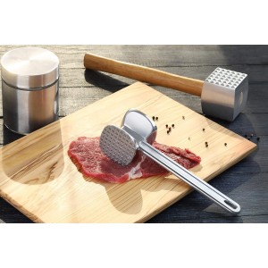 New Star Foodservice 36374 Heavy Duty Cast Aluminum Meat Tenderizer, 10-Inch