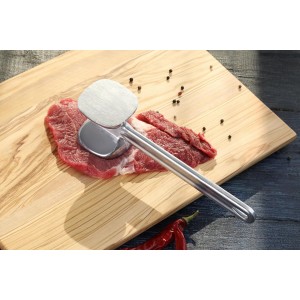 New Star Foodservice 36374 Heavy Duty Cast Aluminum Meat Tenderizer, 10-Inch