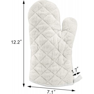 New Star Foodservice Oven Mitts with Extra Defense, up to 400F, Set of 2 (Tan (Terry Cloth), 13-Inch (Set of 2))