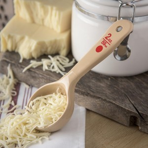 Carlisle FoodService Products Measure Miser Plastic Measuring Spoon with Short Handle, 2 Ounces, Beige, 1 Count (Pack of 1)