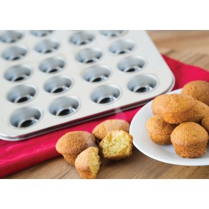 Fox Run Mini Muffin and Cupcake Pan, 24 Mini Cups, Stainless Steel Baking Pan, 10.5 x 13.75 x 1.5 inches,