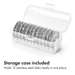 OXO Good Grips 14-Piece Cookie Press Set, Cookie Press with 12 Stainless Steel Disks and Storage Case, Holiday Baking and Everyday Treats, Essential Baking Supplies