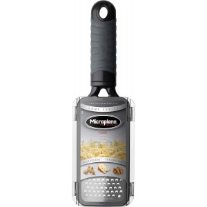 Microplane Home Series Multipurpose Coarse Grater - Easy to Use, Perfect for Everyday Cooking (Black)
