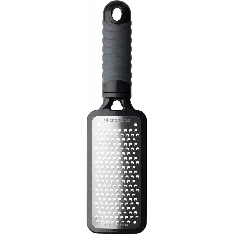 Microplane Home Series Multipurpose Coarse Grater - Easy to Use, Perfect for Everyday Cooking (Black)