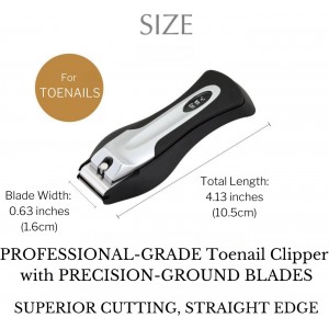 KAI Japanese Nail Clippers With Side Nail File, Stainless Steel, Large, Made in Japan