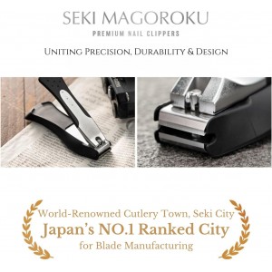KAI Japanese Nail Clippers With Side Nail File, Stainless Steel, Large, Made in Japan