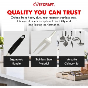 Chef Craft Select Meat Cooking Fork, 12 inch, Stainless Steel