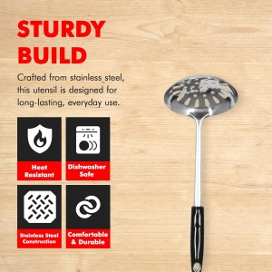 Chef Craft Select Slotted Skimmer, 13.75 inch, Stainless Steel