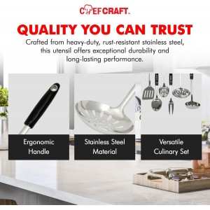 Chef Craft Select Slotted Skimmer, 13.75 inch, Stainless Steel