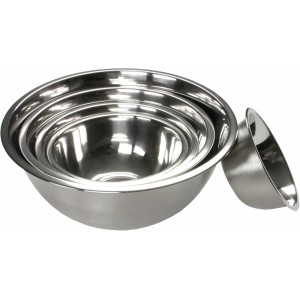 Chef Craft Brushed Mixing Bowl, 5-Quart, Stainless Steel