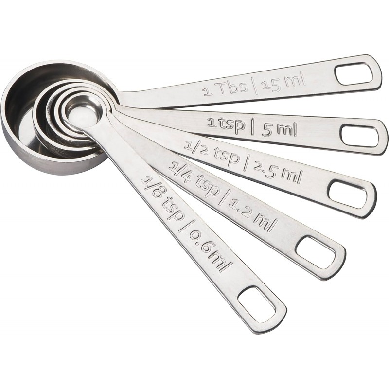 Stainless Steel Measuring Spoons, Set of 5