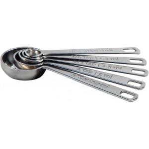 Stainless Steel Measuring Spoons, Set of 5