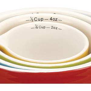 Creative Co-Op Bowl Shaped Measuring Cups (Set of 4 Sizes)