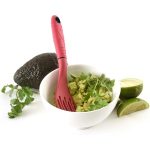 Norpro Grip EZ Fiskie Red Santoprene Combination Fork and Whisk