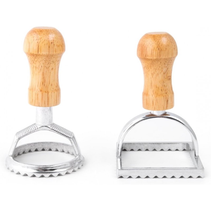 Fox Run 57670 Ravioli Cutter Stamps, Round & Square, Set of 2 , 2.75 x 4.75 x 5.75 inches