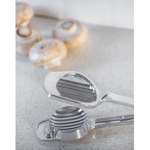 Fox Run Mushroom and Egg Slicer, Cast Aluminum,Silver