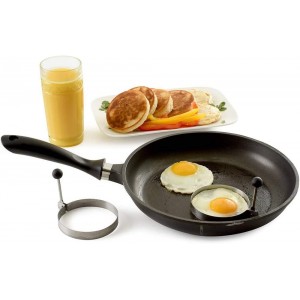 Norpro Stainless Steel Round Egg/Pancake Rings, 3.75