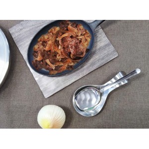 TableCraft Products HB1 Single Spoon Rest, Stainless Steel Brushed