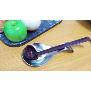 TableCraft Products HB1 Single Spoon Rest, Stainless Steel Brushed