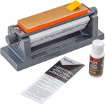 Smith's 50448 6” Diamond Tri-Hone Stone Sharpening System - Grey - Fine, Natural, & Coarse Stones - 3-Way Honing - Nonslip Rubber Feet - Restore Tools, Hunting, Kitchen, Fishing & Pocket Knives