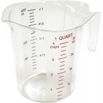 Winco FBA_ Measuring Cup, Polycarbonate, 1-Quart, Clear