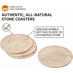 Creative Home Set of 4 Genuine Marble Drink Coasters – 4
