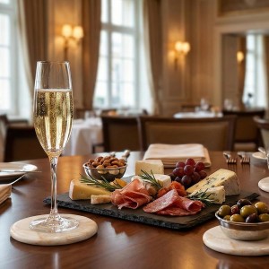 Creative Home Set of 4 Genuine Marble Drink Coasters – 4